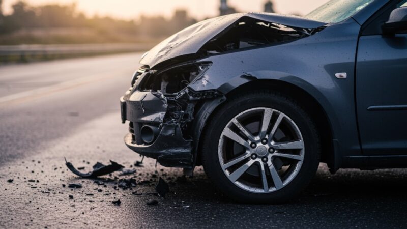 Kierowca zasypia za kierownicą i rozbija się o ciężarówkę