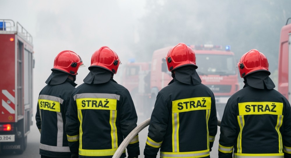 Dzielnicowy uratował sąsiedztwo przed pożarem w Borchowie