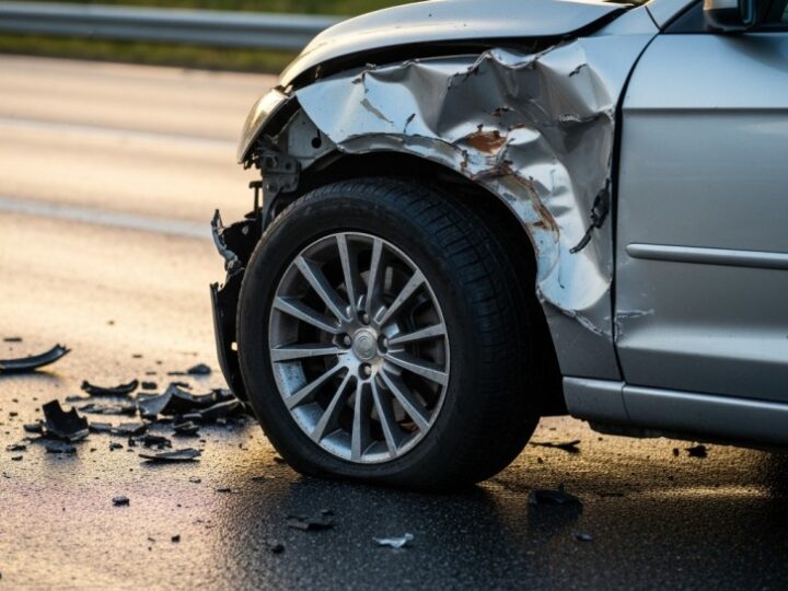 Kierowca zasnął za kierownicą i wypadł z drogi