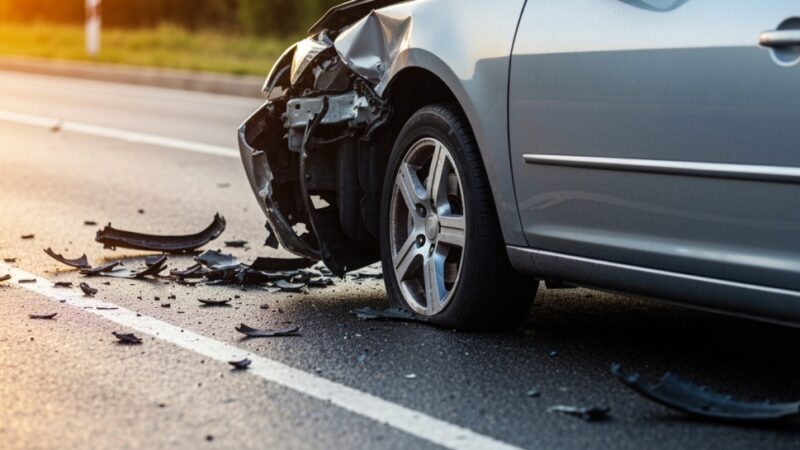 Dachowanie BMW w Rudce: Groźny wypadek na drodze
