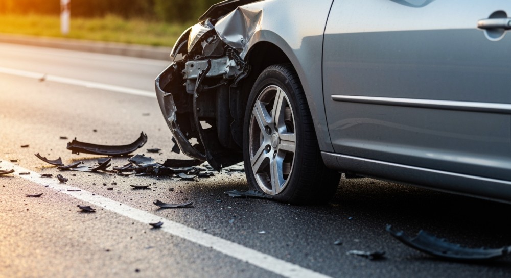 Dachowanie BMW w Rudce: Groźny wypadek na drodze
