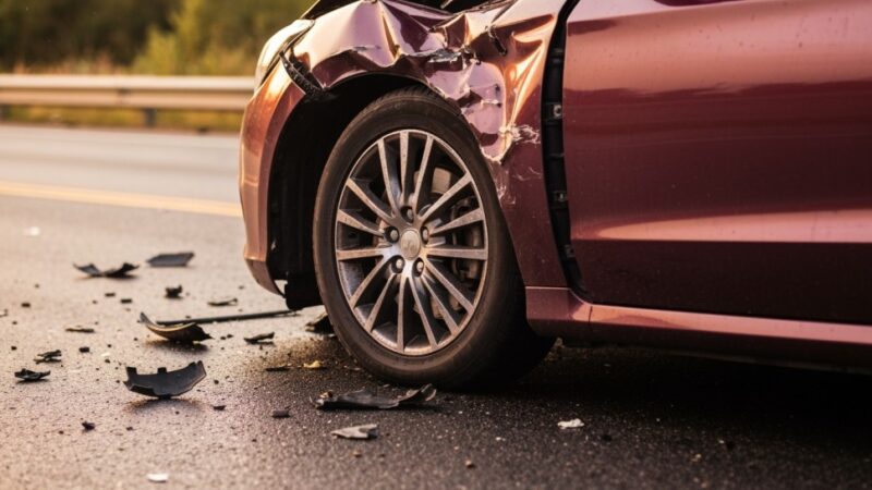 Wypadek drogowy w Hadlach Szklarskich: kierowca w poślizgu uderzył w skuter