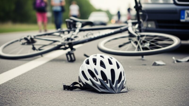 Wypadek z udziałem rowerzystki w Ostrowie