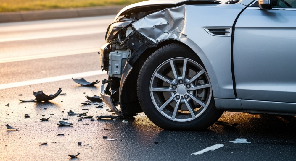 Poważny wypadek na ul. Łańcuckiej: BMW dachuje po zderzeniu z Hyundaiem