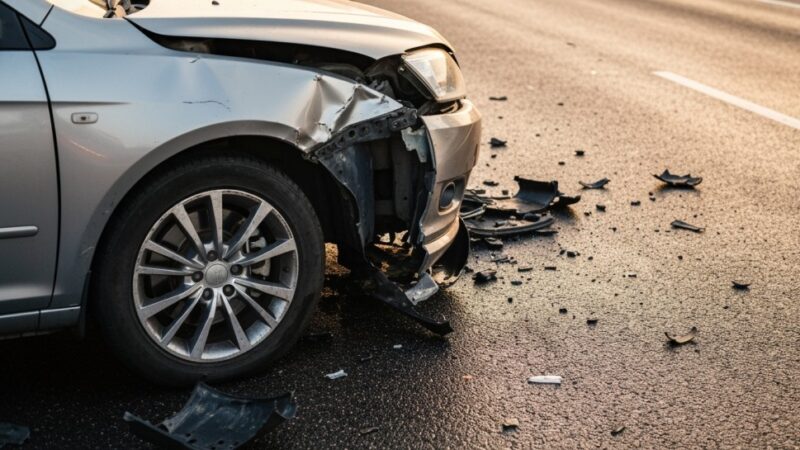 Niedostosowanie prędkości przyczyną zdarzenia drogowego w Sieniawie