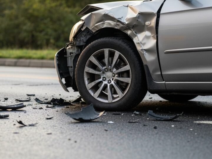 Poważny wypadek na A4: Dwa auta w kolizji, ruch wstrzymany