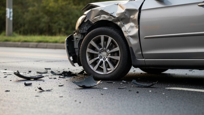 Poważny wypadek na A4: Dwa auta w kolizji, ruch wstrzymany