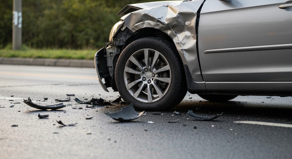 Poważny wypadek na A4: Dwa auta w kolizji, ruch wstrzymany