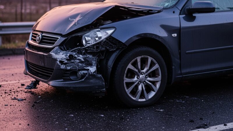 Zderzenie na krajowej 19 w Połomi. Ranny kierowca i zablokowana droga