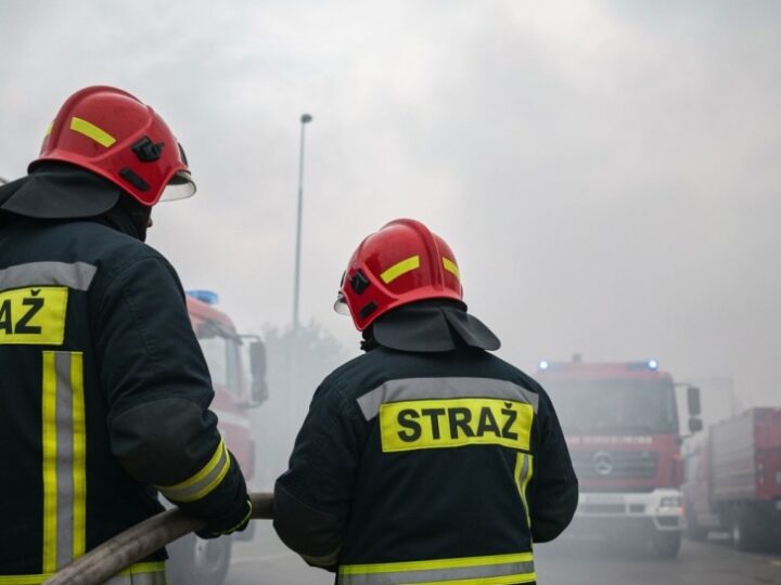 Policjanci uratowali rodzinę z płonącego samochodu