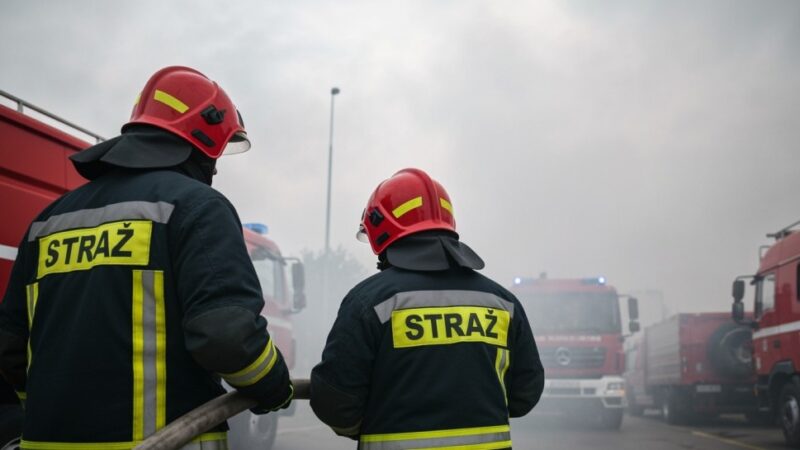 Policjanci uratowali rodzinę z płonącego samochodu