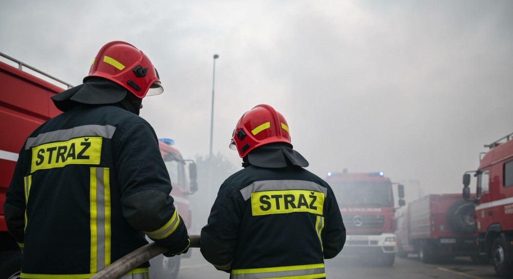 Policjanci uratowali rodzinę z płonącego samochodu