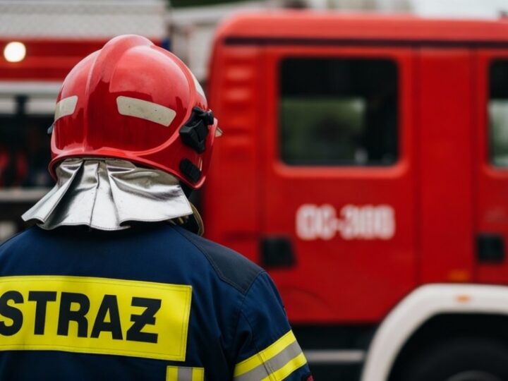 Ćwiczenia służb mundurowych w Strzyżowie: Policja i straż pożarna w akcji